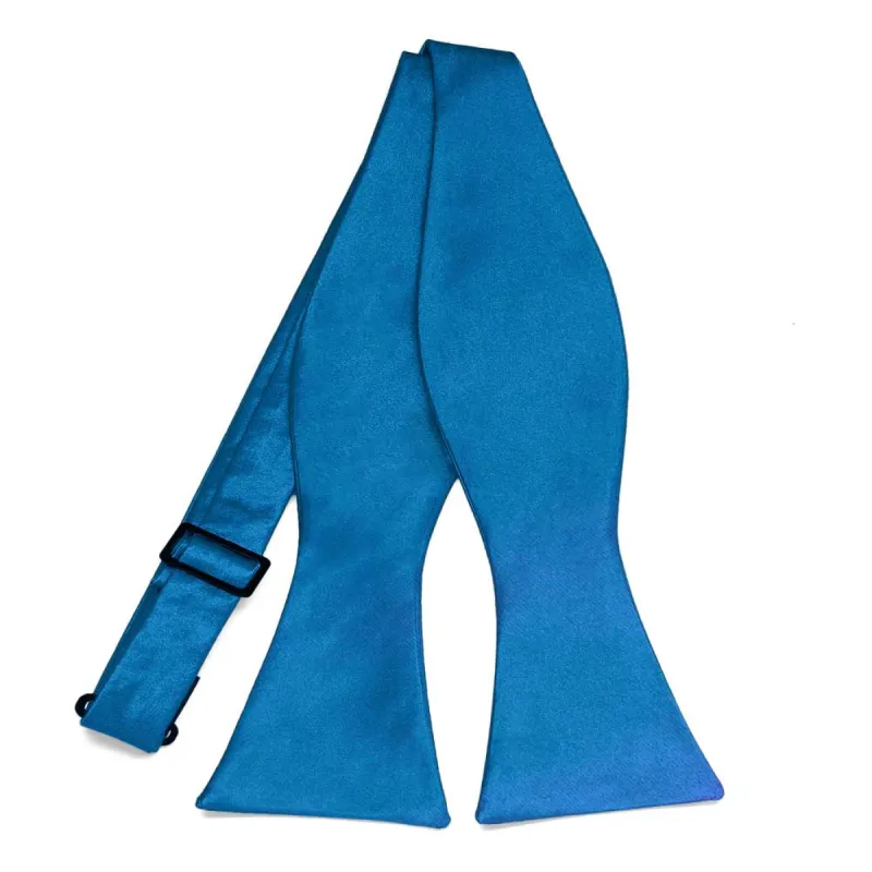Azure Blue Self-Tie Bow Tie sold by TieMart