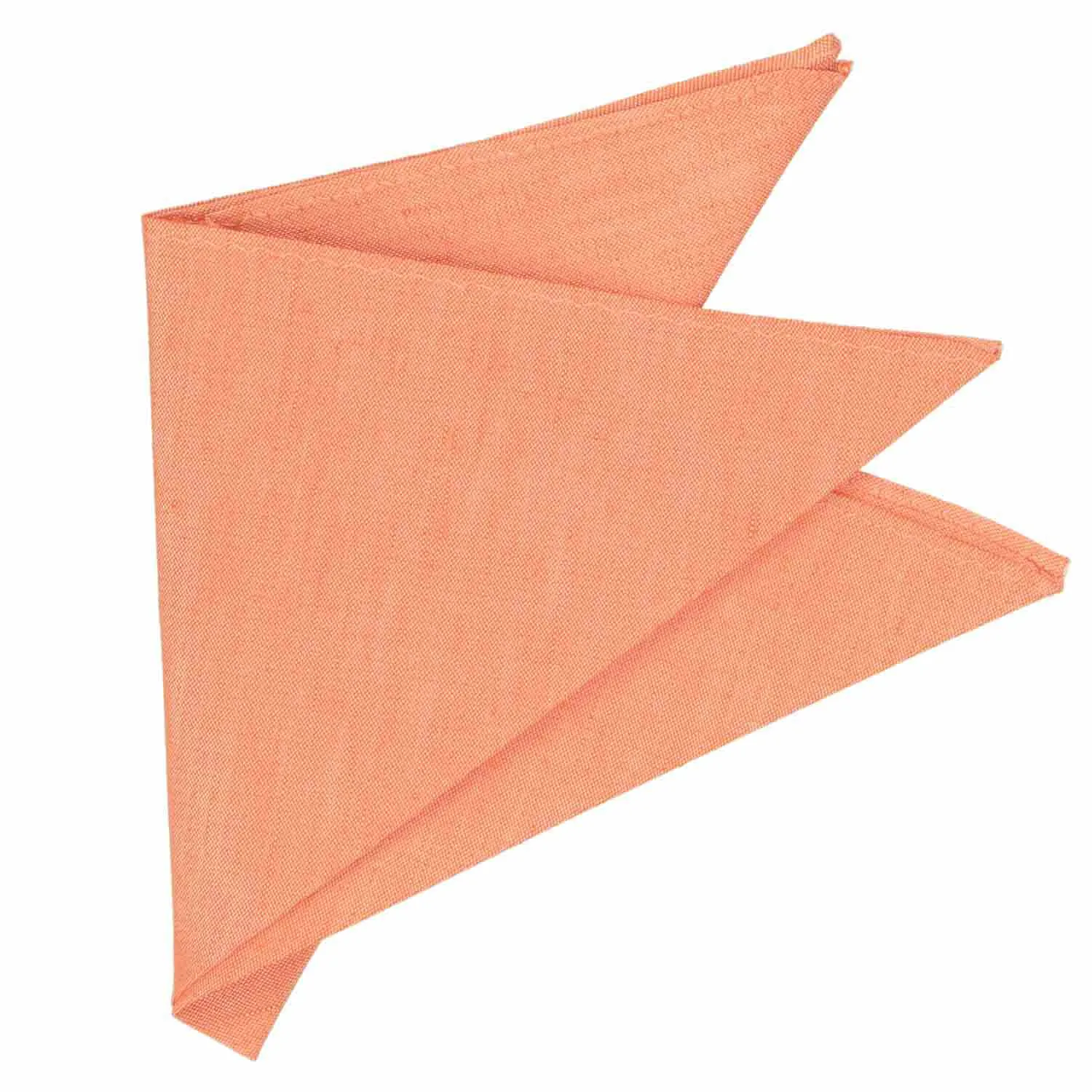 Tangerine Regency Linen/Silk Pocket Square sold by TieMart product image thumbnail 3