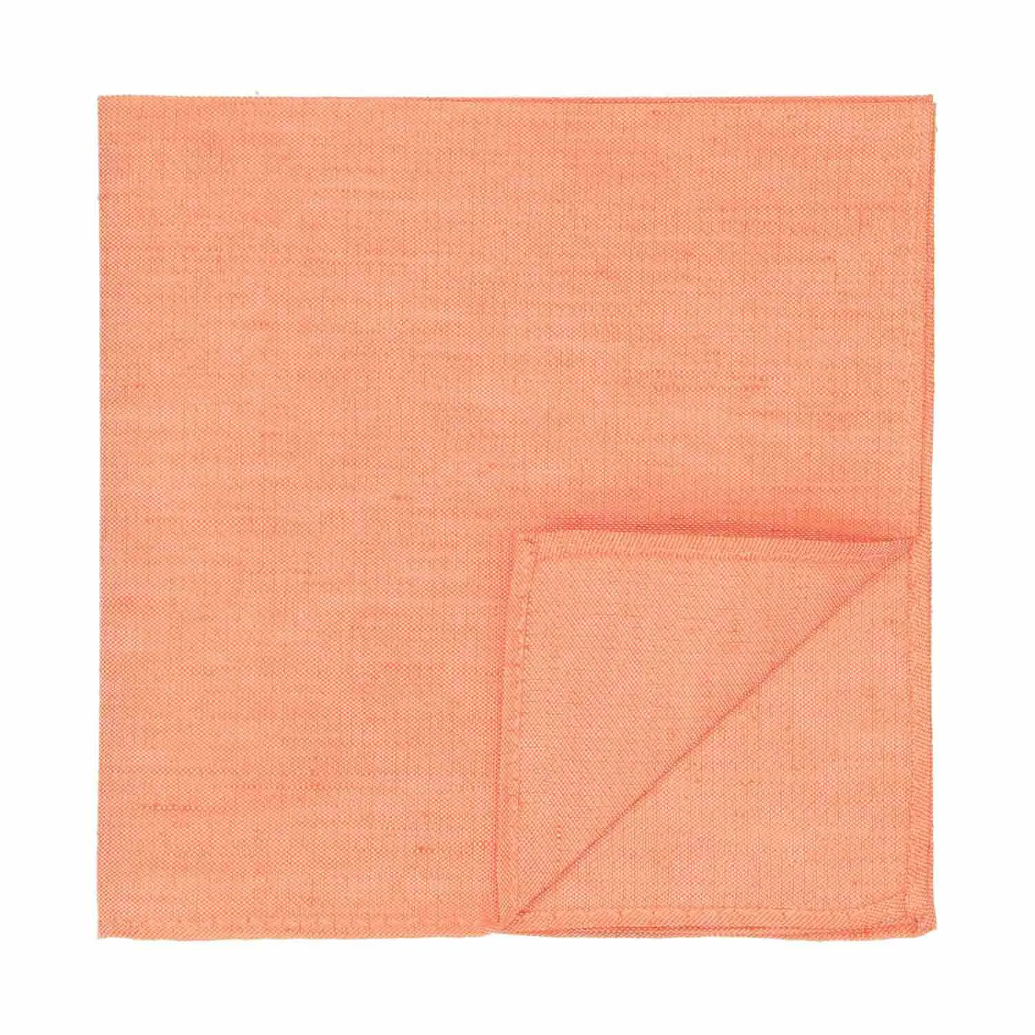 Tangerine Regency Linen/Silk Pocket Square sold by TieMart product image thumbnail 2
