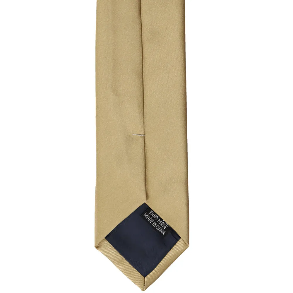Golden Champagne Premium Slim Necktie, 2.5" Width sold by TieMart product image thumbnail 4