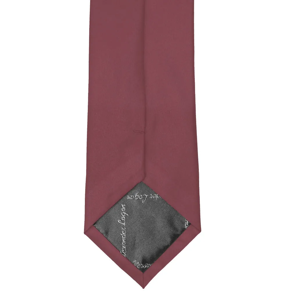 Merlot Solid Color Zipper Tie sold by TieMart product image thumbnail 3