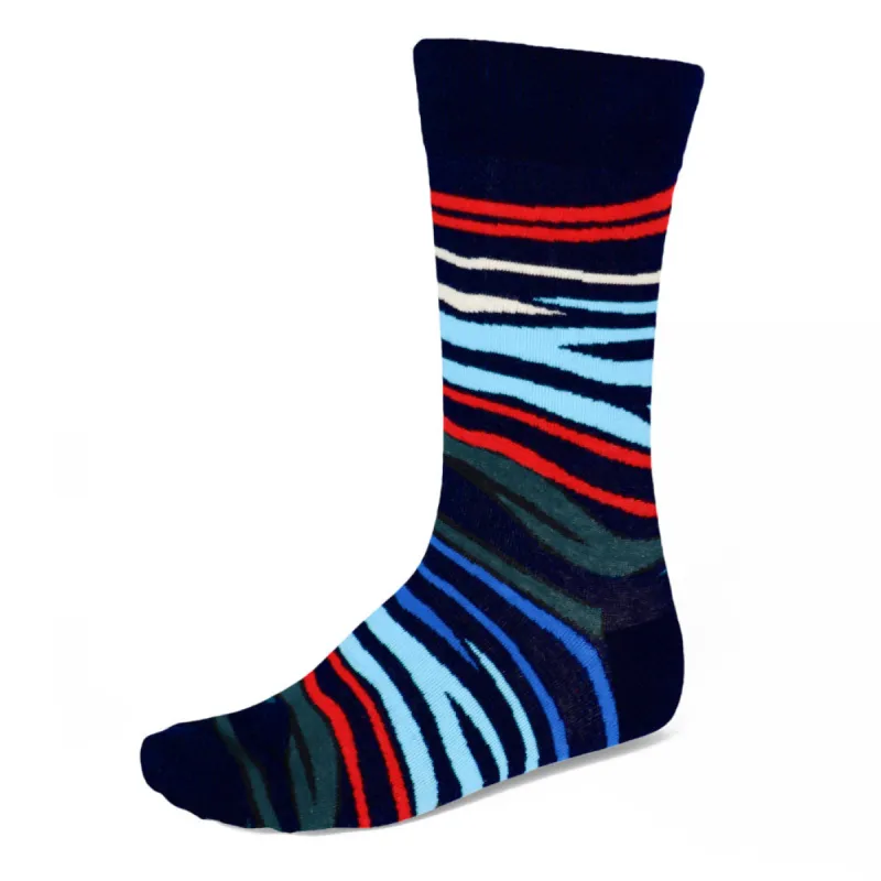 Men's Funky Zebra Stripe Socks sold by TieMart