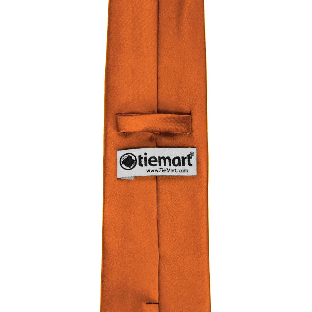 Burnt Orange Premium Clip-On Tie sold by TieMart product image thumbnail 3