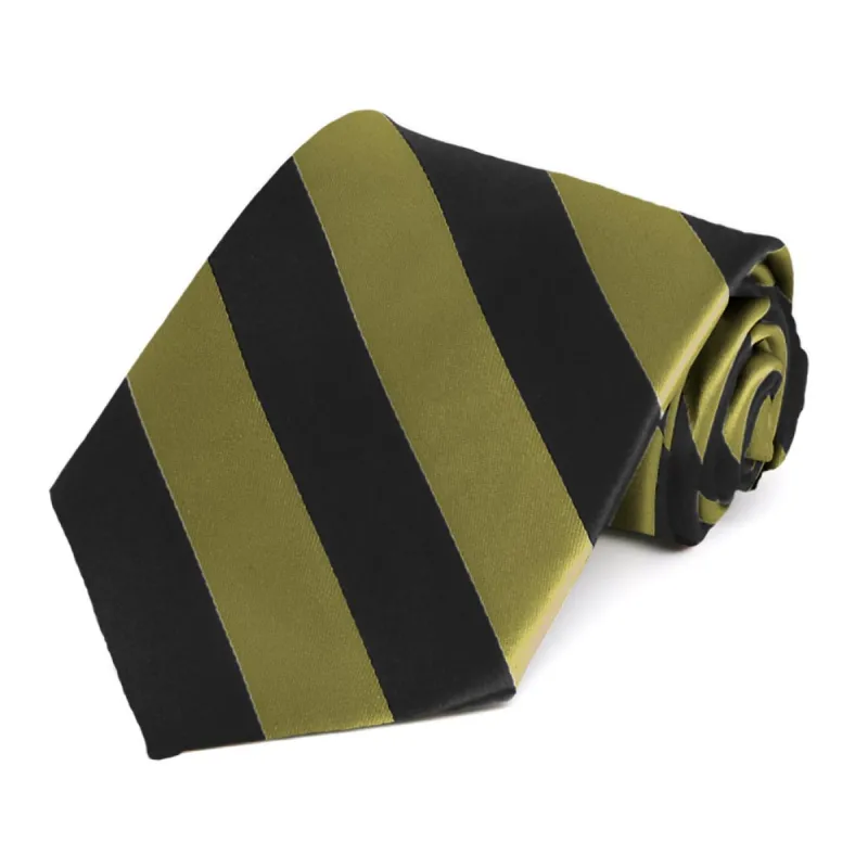 Fern and Black Striped Tie sold by TieMart