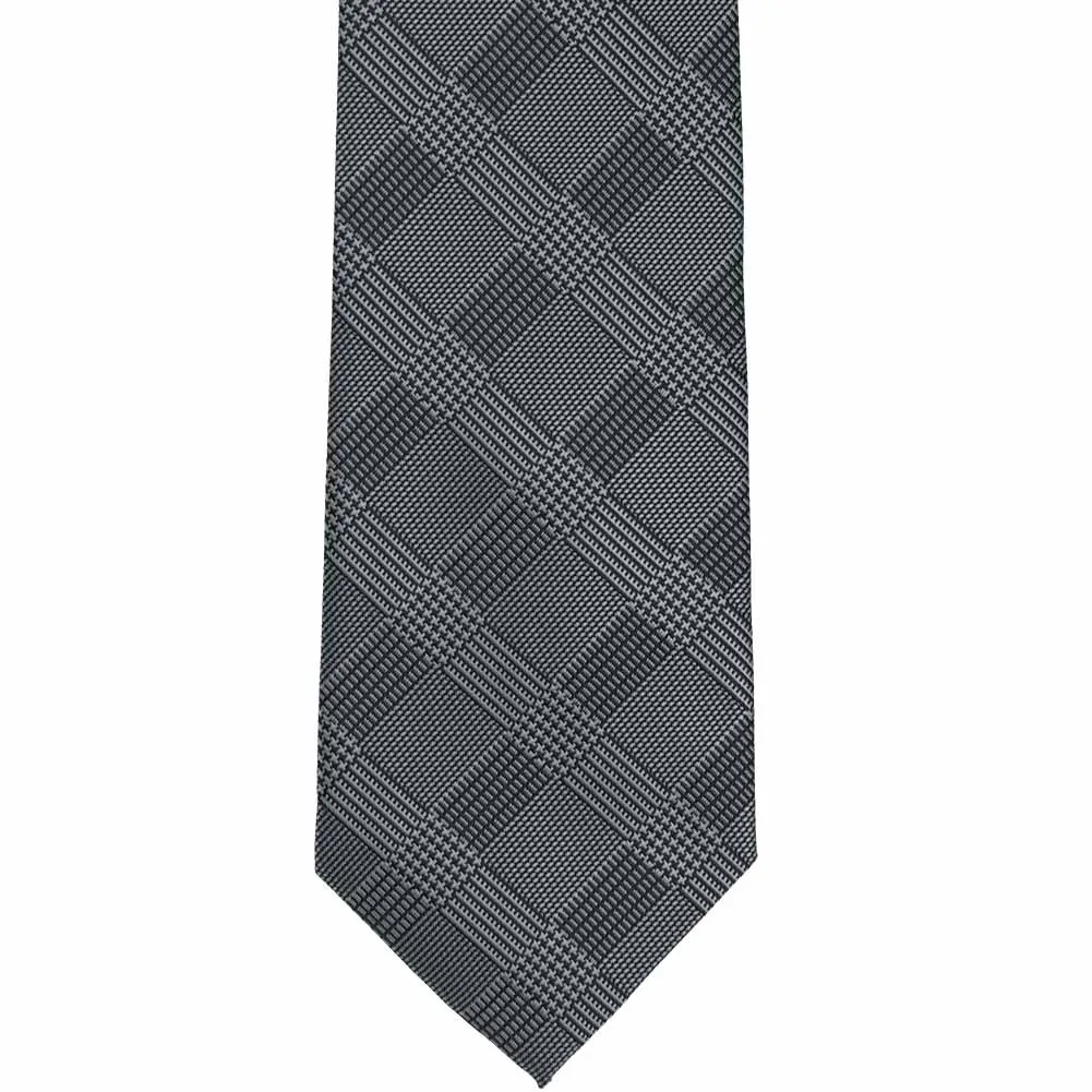 Black Michael Glen Plaid Necktie sold by TieMart product image thumbnail 2
