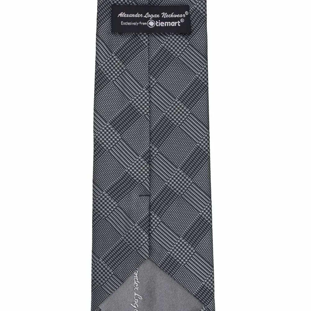 Black Michael Glen Plaid Necktie sold by TieMart product image thumbnail 3
