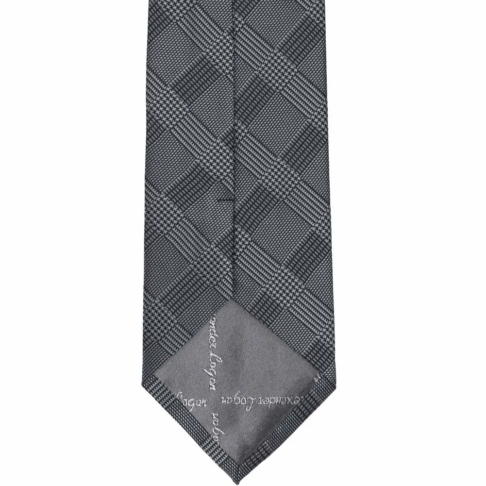 Black Michael Glen Plaid Necktie sold by TieMart product image thumbnail 4