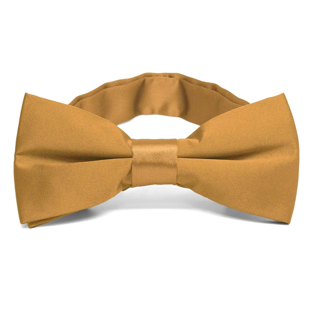 Antique Gold Band Collar Bow Tie sold by TieMart