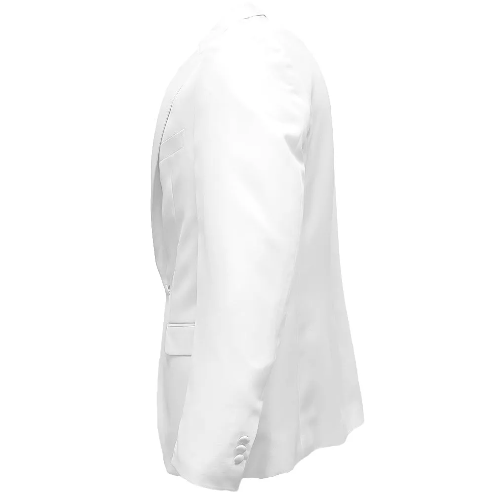 White Peak Lapel Dinner Jacket sold by TieMart product image thumbnail 2