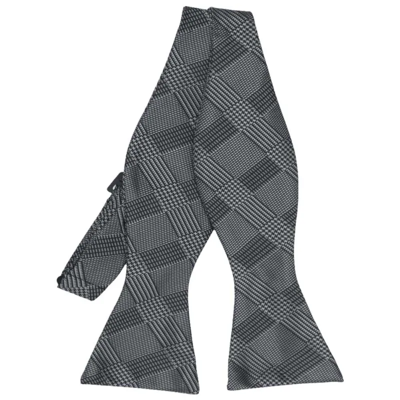 Black Michael Glen Plaid Self-Tie Bow Tie sold by TieMart