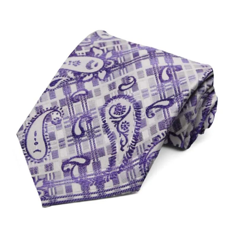 Purple Huron Paisley Necktie sold by TieMart