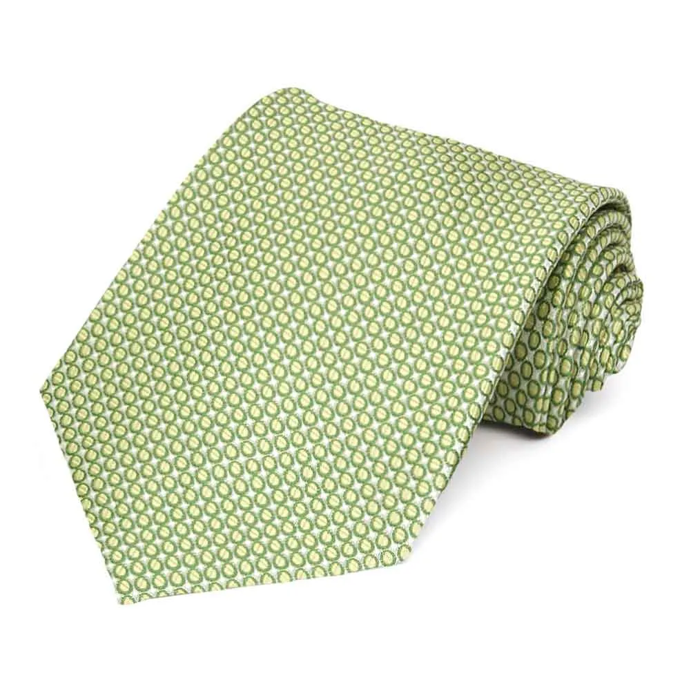 Apple Green Henry Grain Pattern Extra Long Necktie sold by TieMart