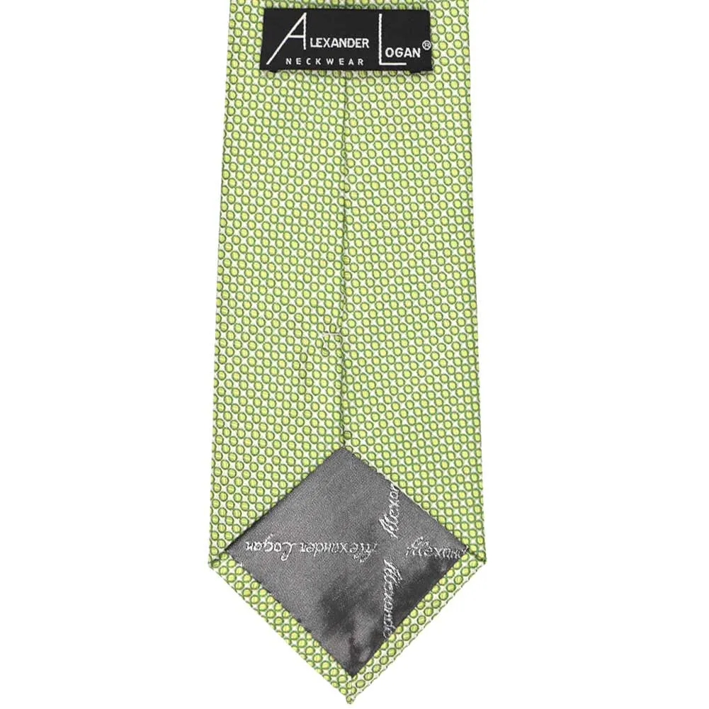 Apple Green Henry Grain Pattern Extra Long Necktie sold by TieMart product image thumbnail 3