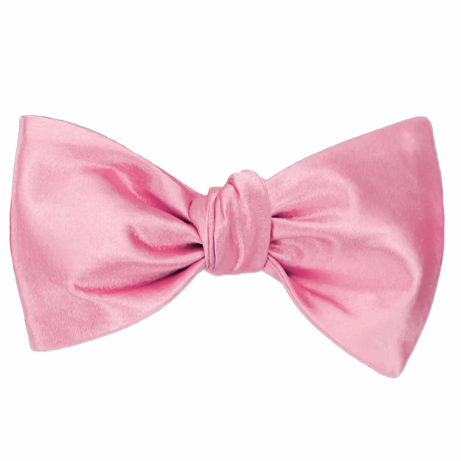 Bright Pink Self-Tie Bow Tie sold by TieMart product image thumbnail 2