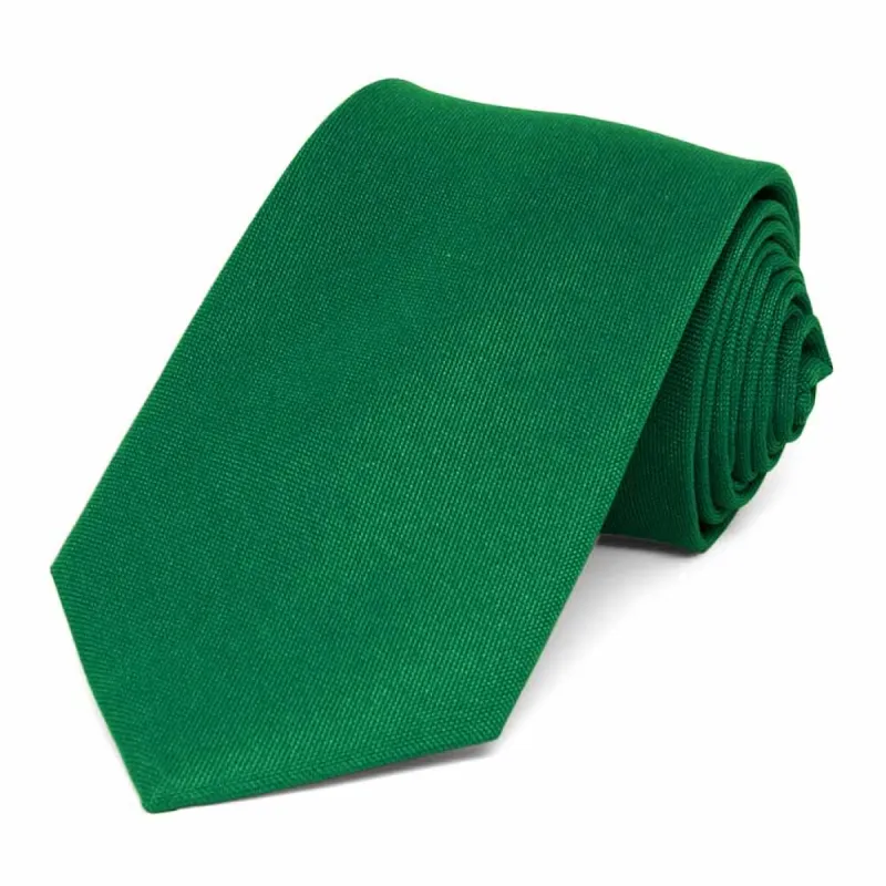 Kelly Green Matte Finish Necktie, 3" Width sold by TieMart
