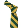 Hunter Green and Gold Striped Tie sold by TieMart