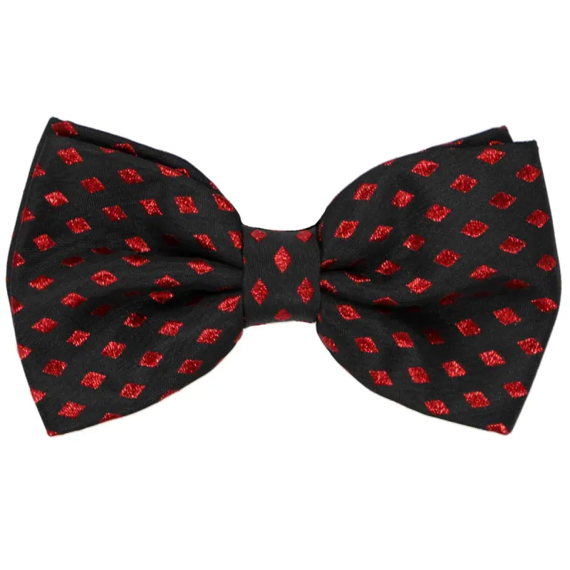Black and Red Walker Geometric Bow Tie sold by TieMart