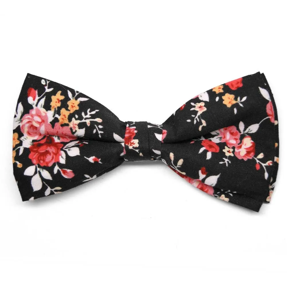 Arcata Deux Floral Cotton Bow Tie sold by TieMart
