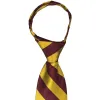 Maroon and Gold Striped Zipper Tie sold by TieMart