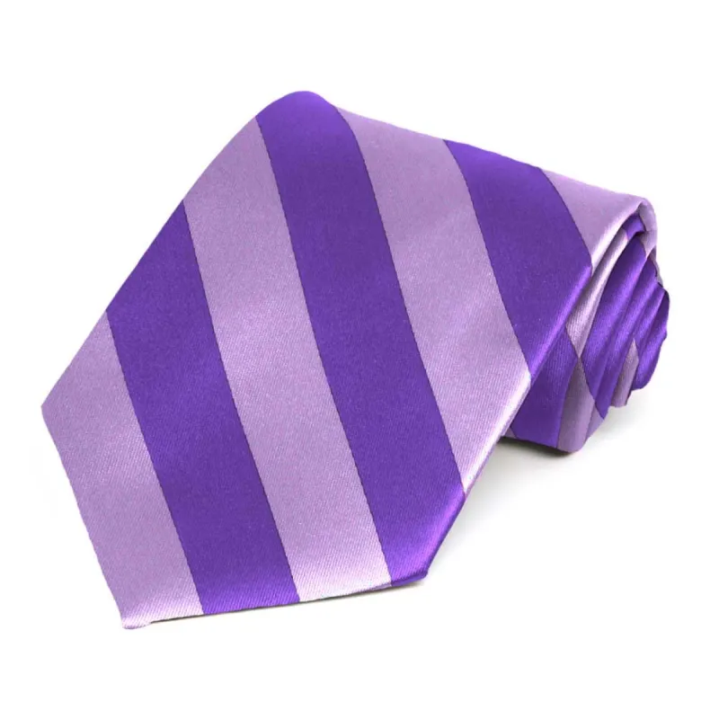 Purple and Lavender Striped Tie sold by TieMart