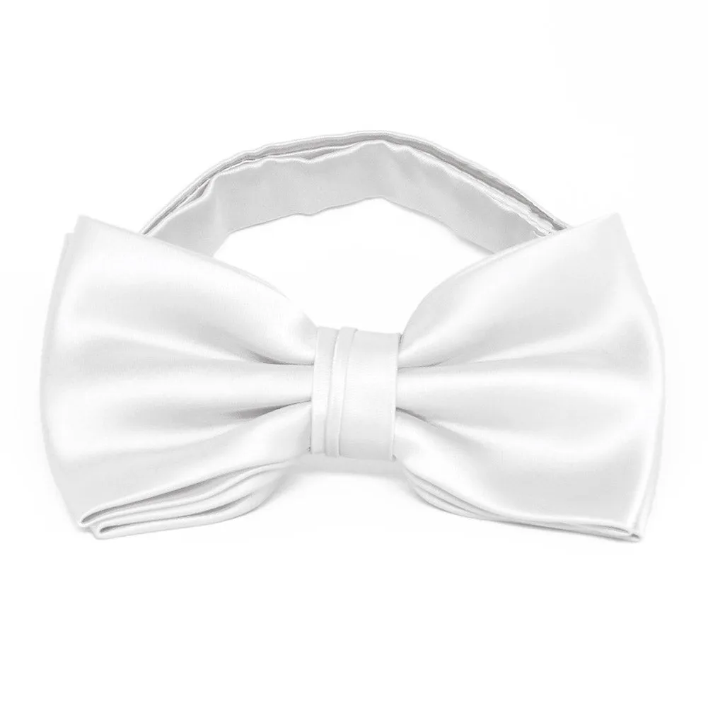 White Premium Bow Tie sold by TieMart
