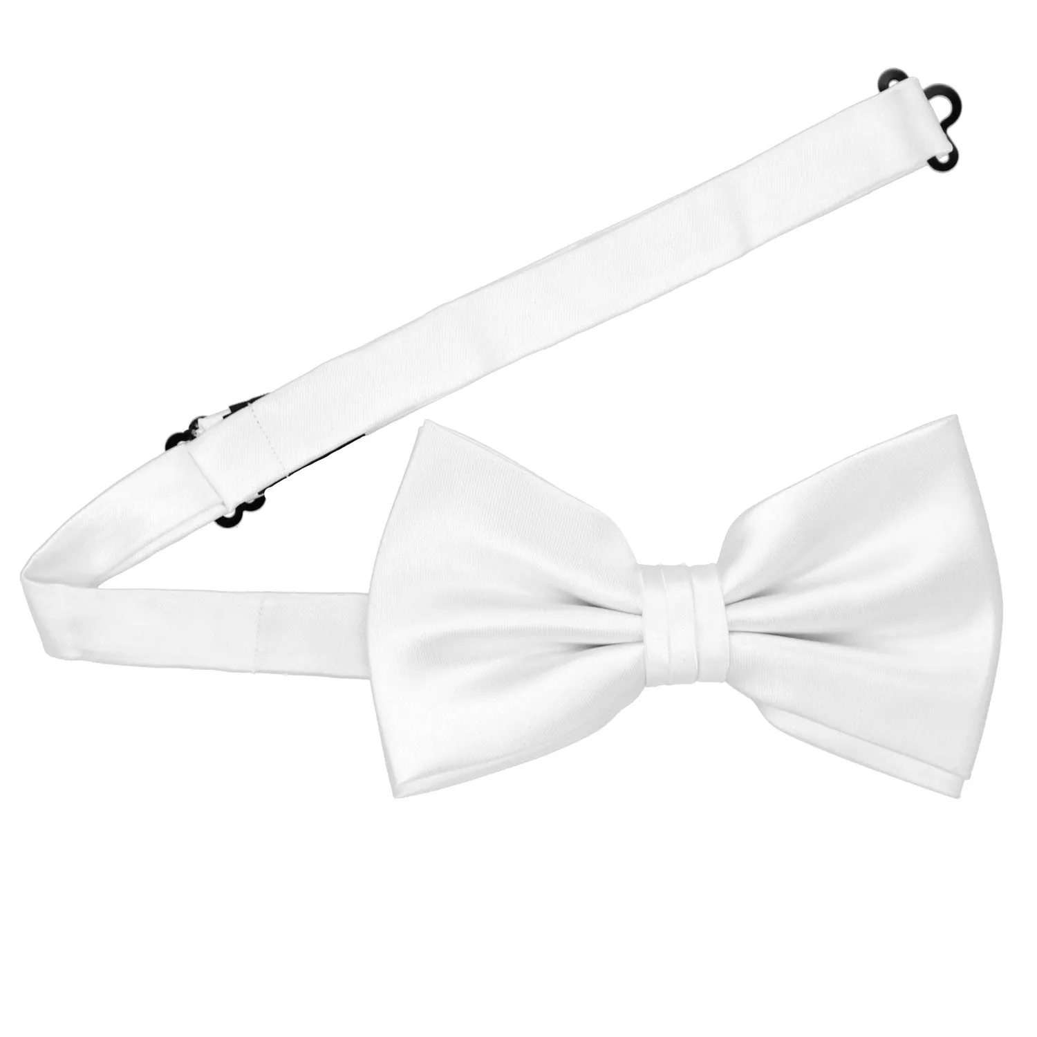White Premium Bow Tie sold by TieMart product image thumbnail 3