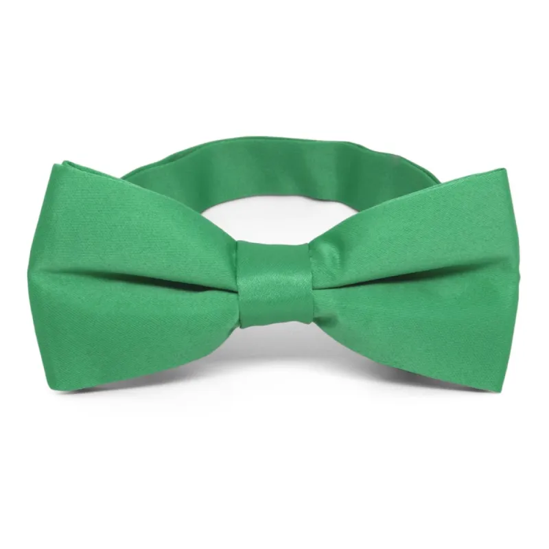 Emerald Green Band Collar Bow Tie sold by TieMart