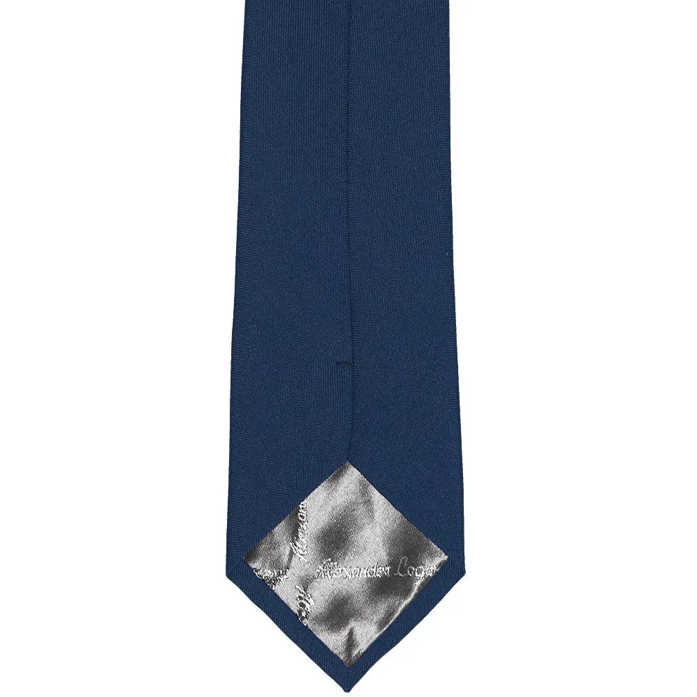Dark Blue Matte Finish Necktie, 3" Width sold by TieMart product image thumbnail 3