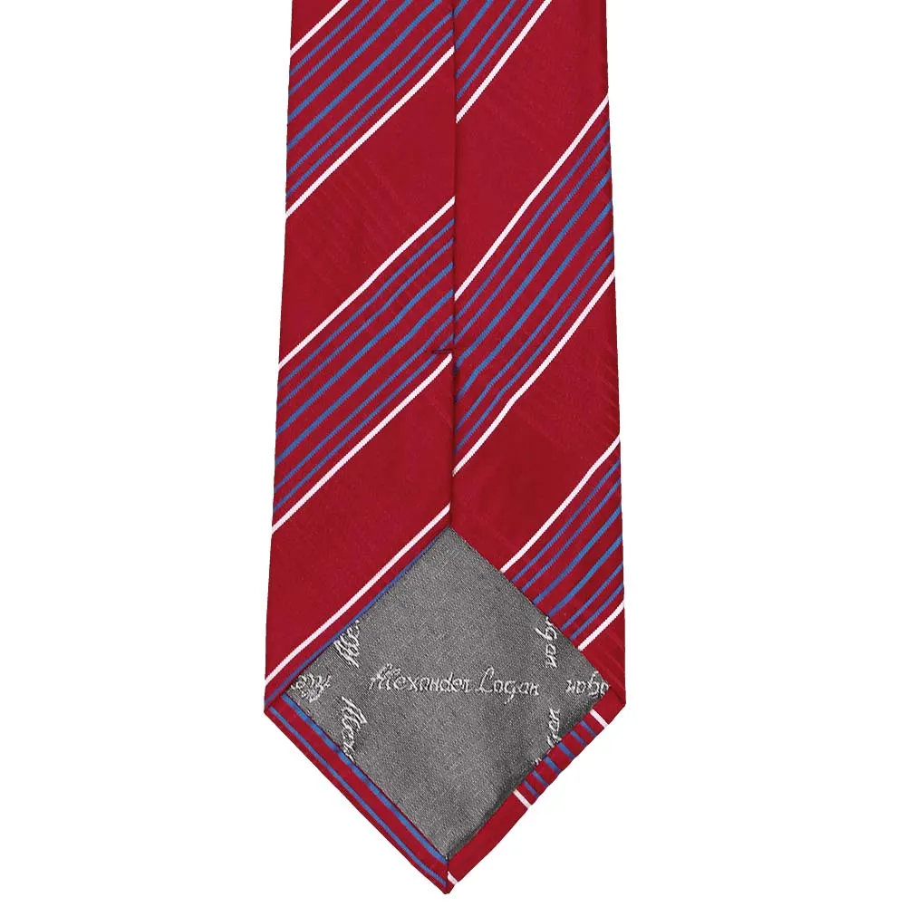 Dark Red Jeffrey Plaid Extra Long Necktie sold by TieMart product image thumbnail 4
