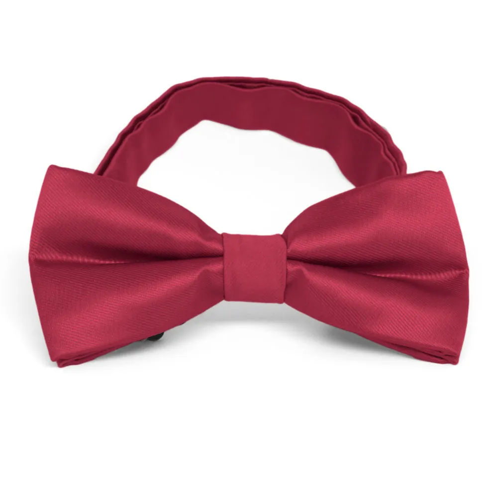 Crimson Red Band Collar Bow Tie sold by TieMart