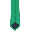 Green Herringbone Silk Slim Necktie, 2.5" Width sold by TieMart