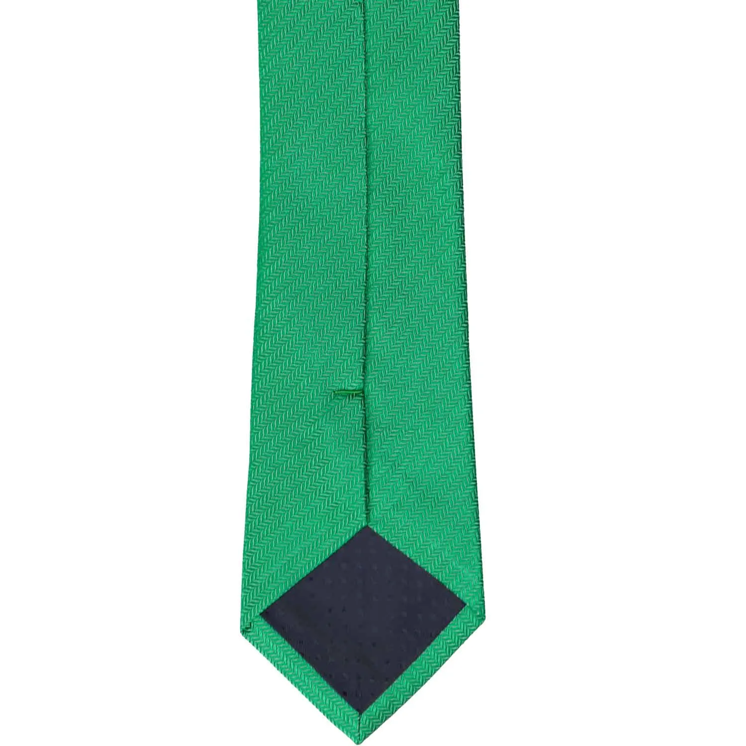 Green Herringbone Silk Slim Necktie, 2.5" Width sold by TieMart product image thumbnail 4