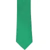 Green Herringbone Silk Slim Necktie, 2.5" Width sold by TieMart