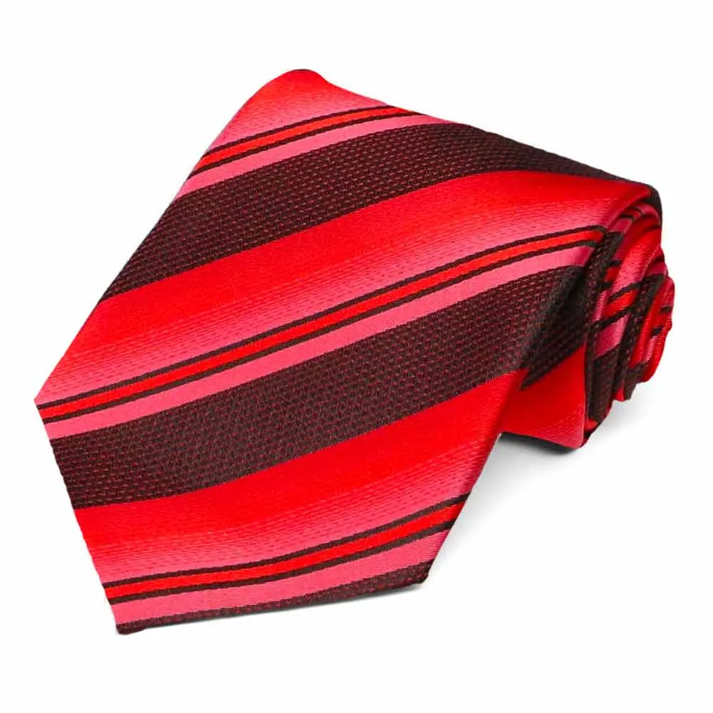 Red Odessa Striped Necktie sold by TieMart