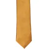 Antique Gold Slim Solid Color Necktie, 2.5" Width sold by TieMart