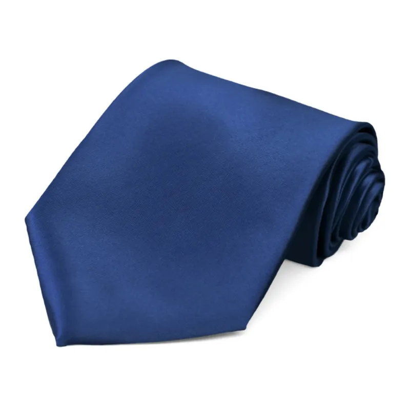 Admiral Blue Solid Color Necktie sold by TieMart
