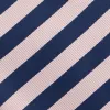 Blush Pink and Navy Blue Formal Striped Bow Tie sold by TieMart
