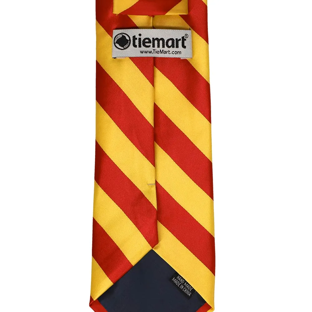 Red and Golden Yellow Striped Tie sold by TieMart product image thumbnail 4