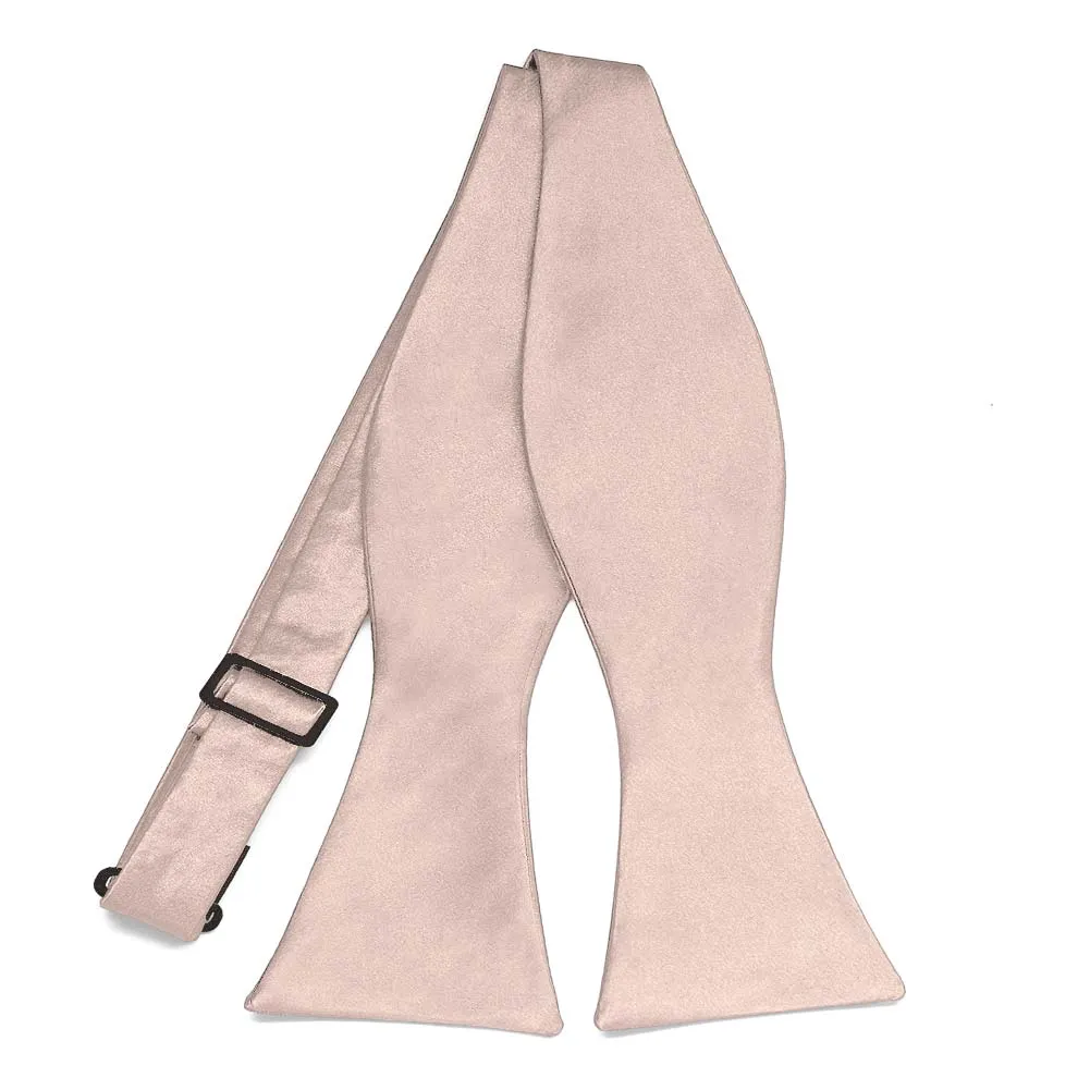 Blush Pink Self-Tie Bow Tie sold by TieMart