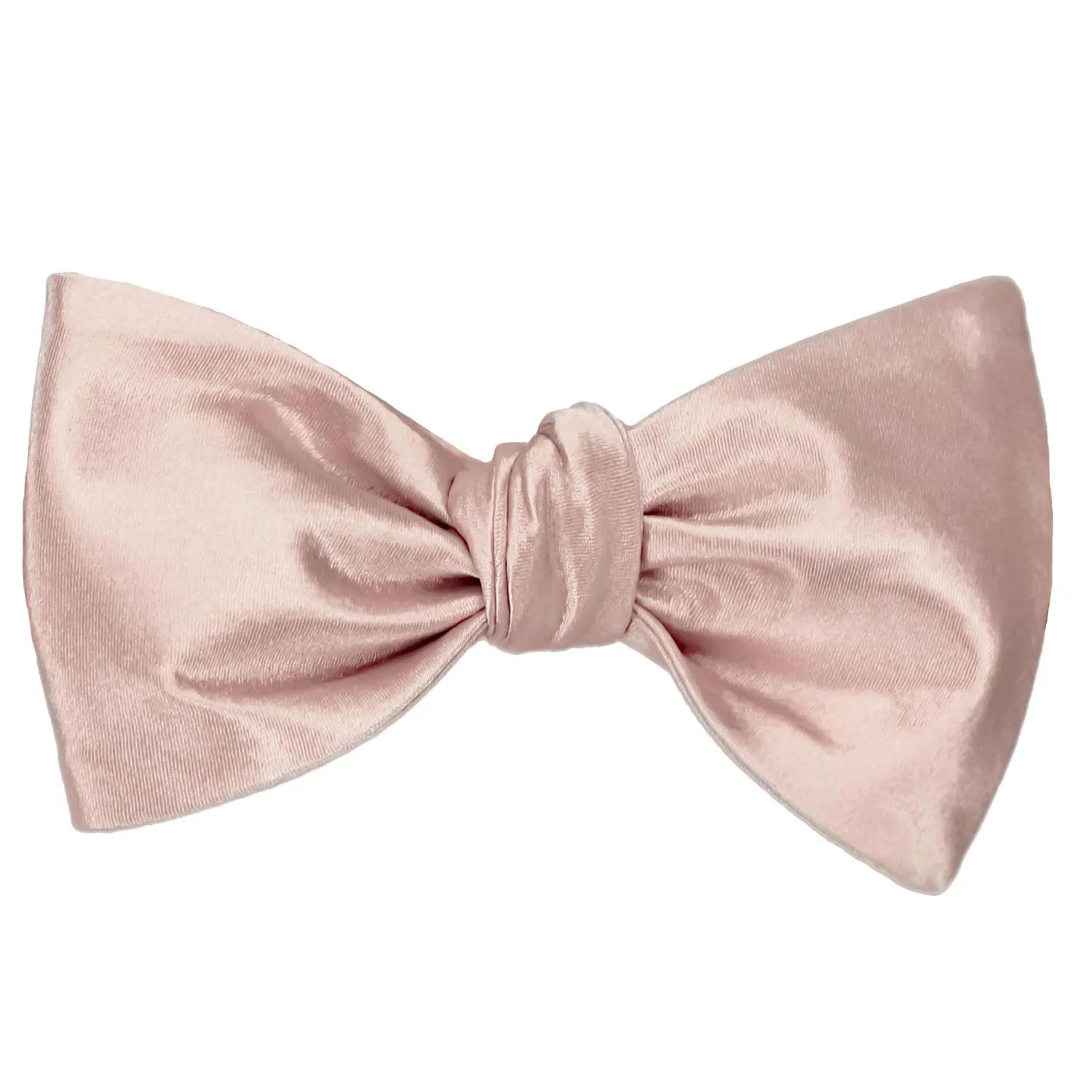 Blush Pink Self-Tie Bow Tie sold by TieMart product image thumbnail 2