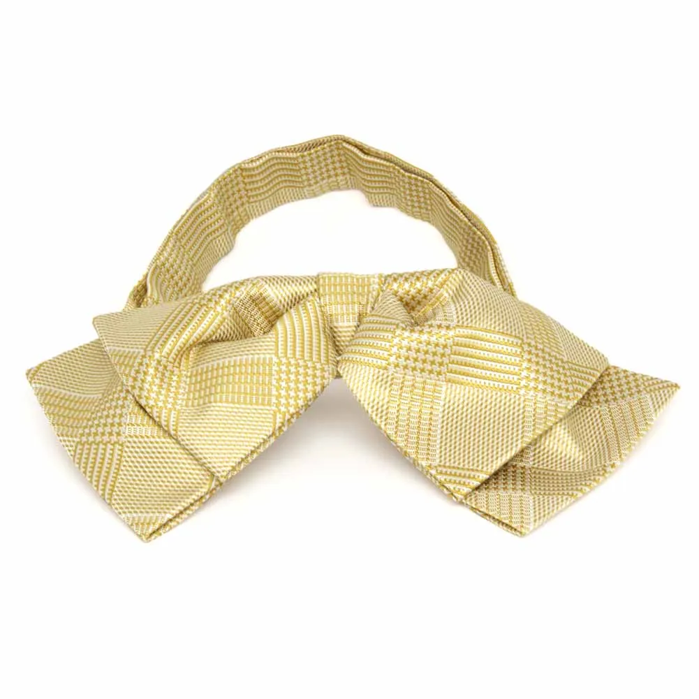 Sunflower Yellow Michael Glen Plaid Floppy Bow Tie sold by TieMart