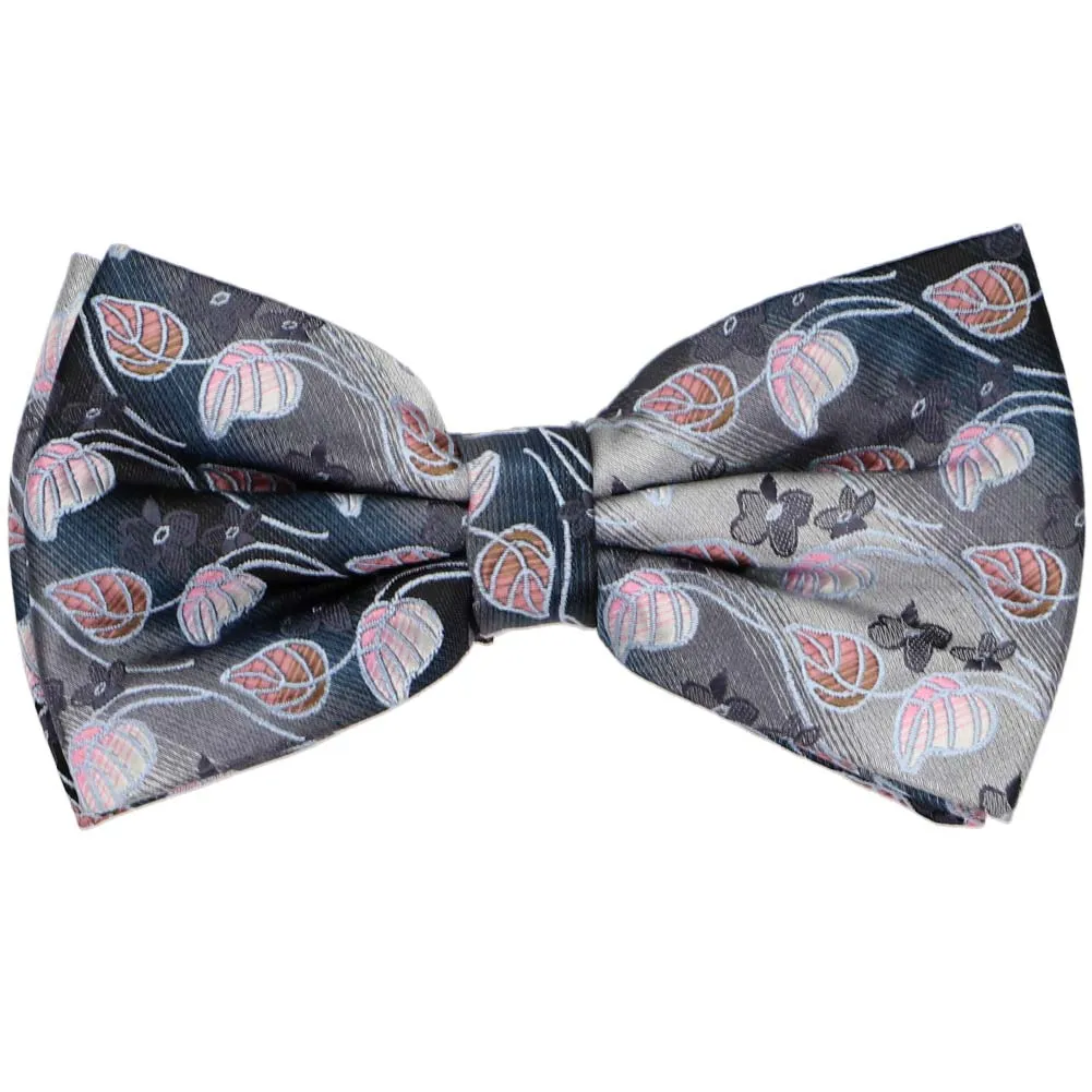 Gray Hanover Floral Bow Tie sold by TieMart