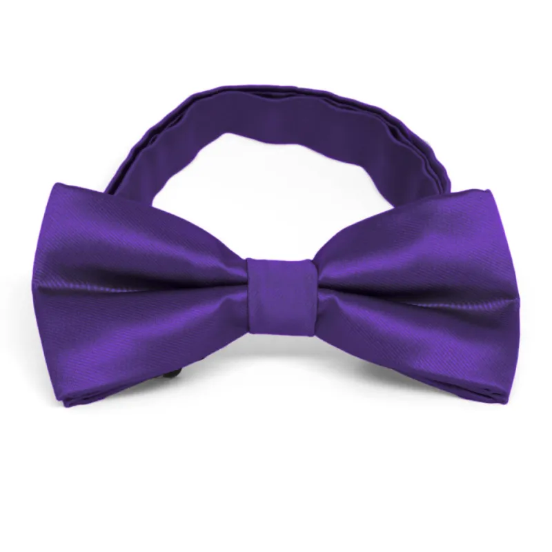 Dark Purple Band Collar Bow Tie sold by TieMart