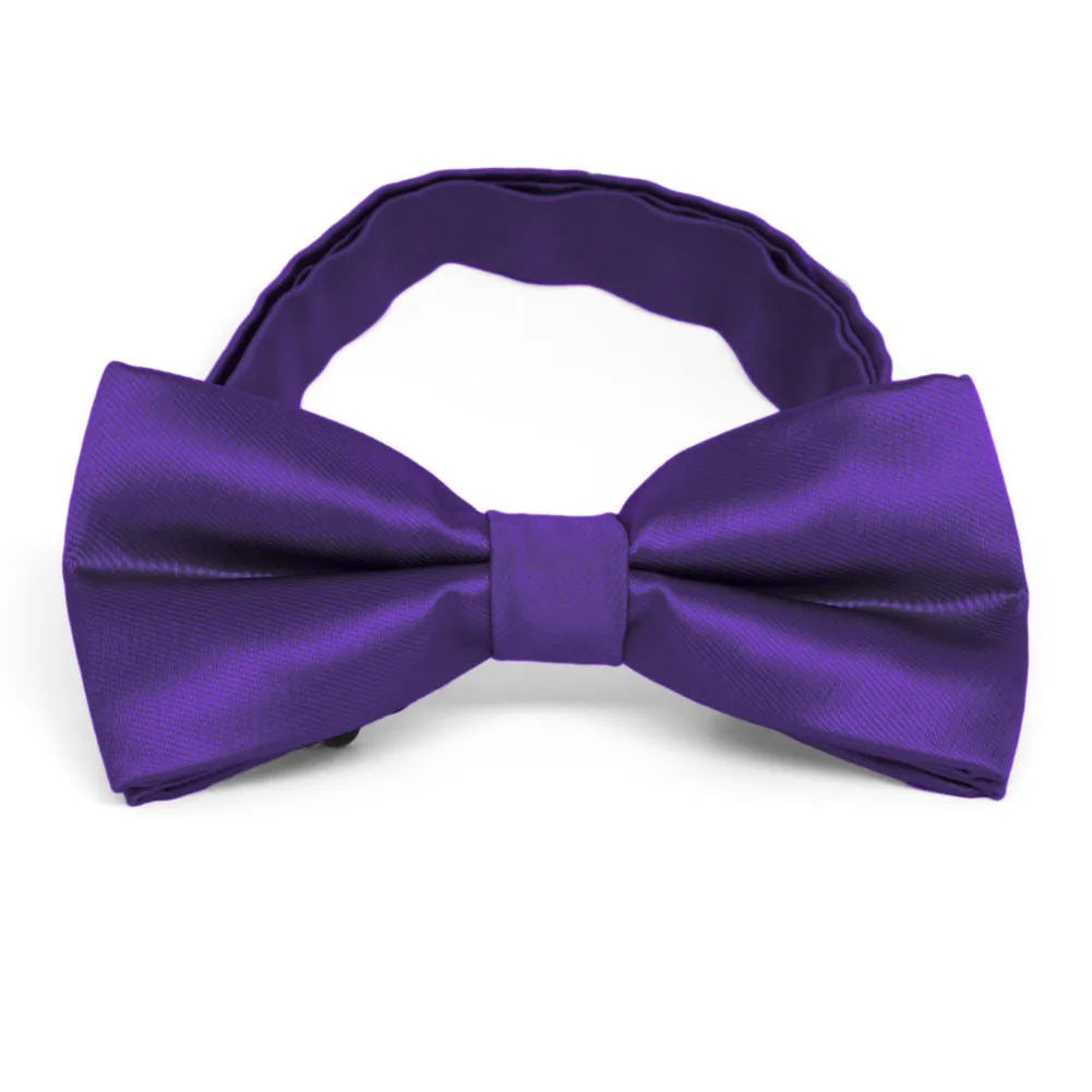 Dark Purple Band Collar Bow Tie sold by TieMart