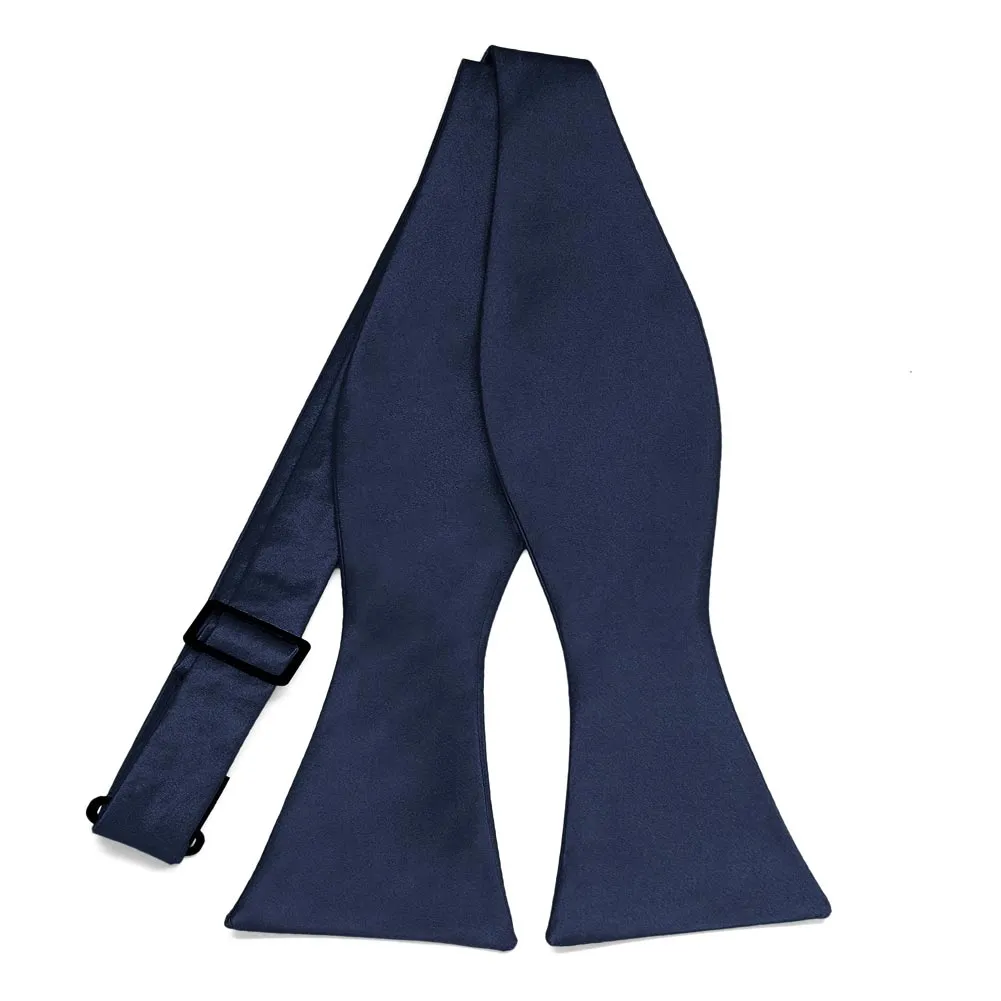 Twilight Blue Self-Tie Bow Tie sold by TieMart