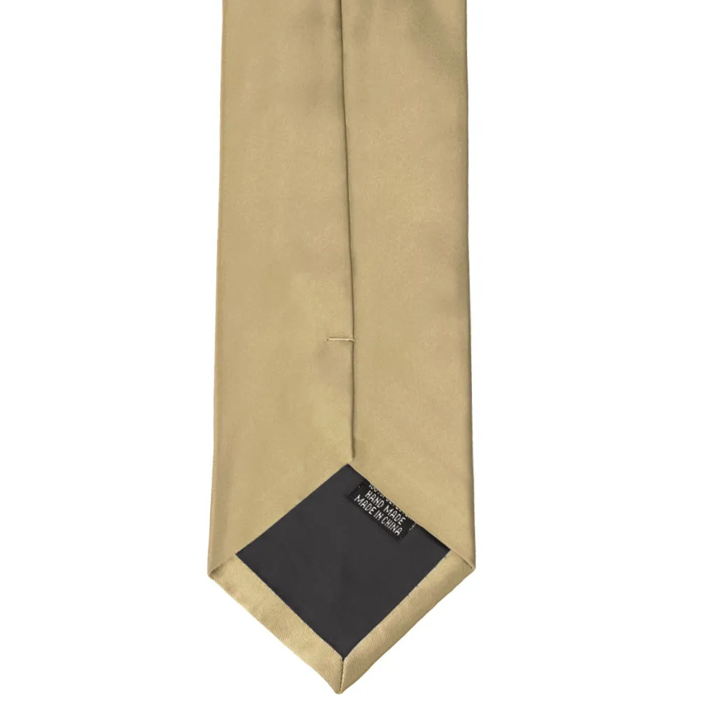Golden Champagne Premium Solid Color Necktie sold by TieMart product image thumbnail 5