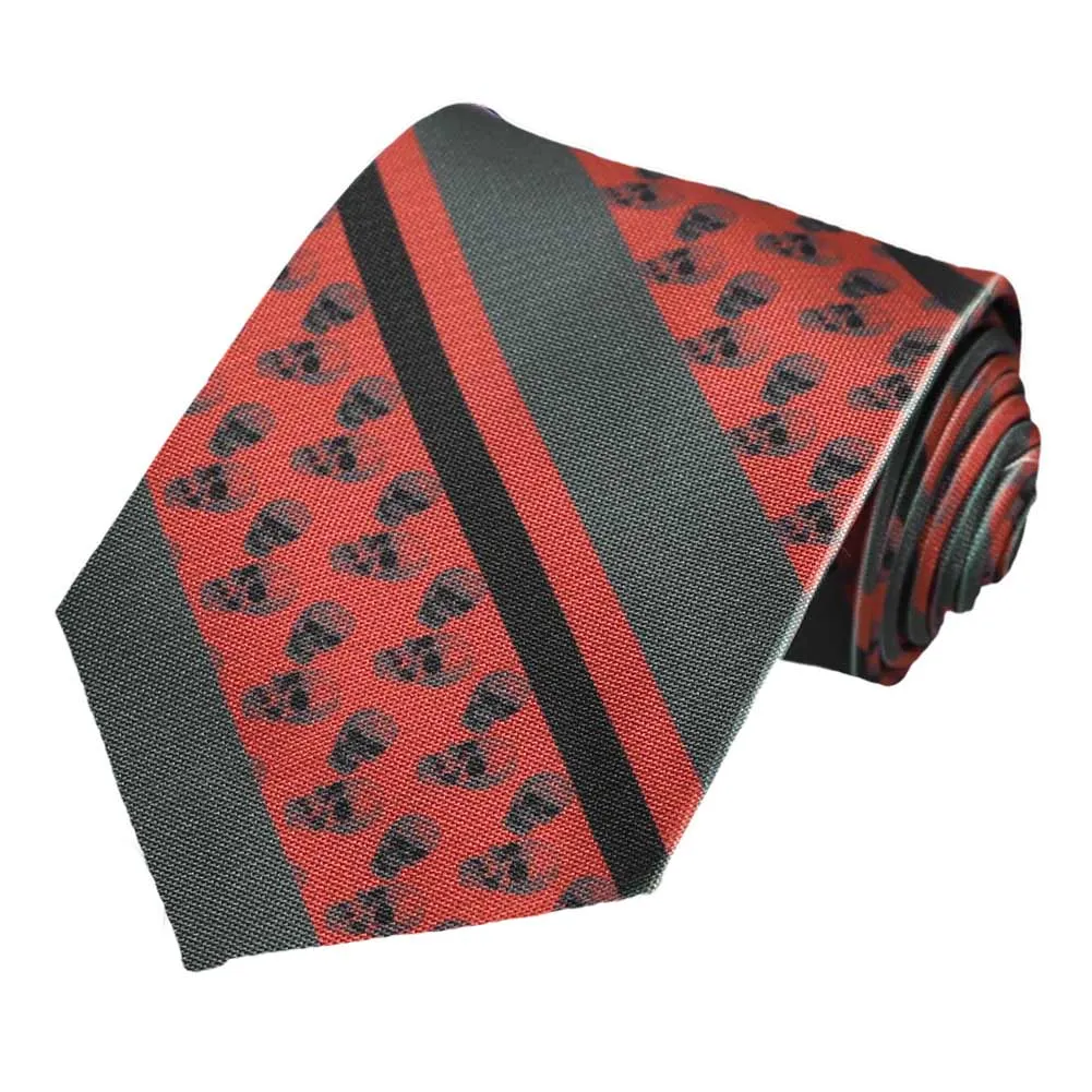 Skull Stripe Necktie sold by TieMart