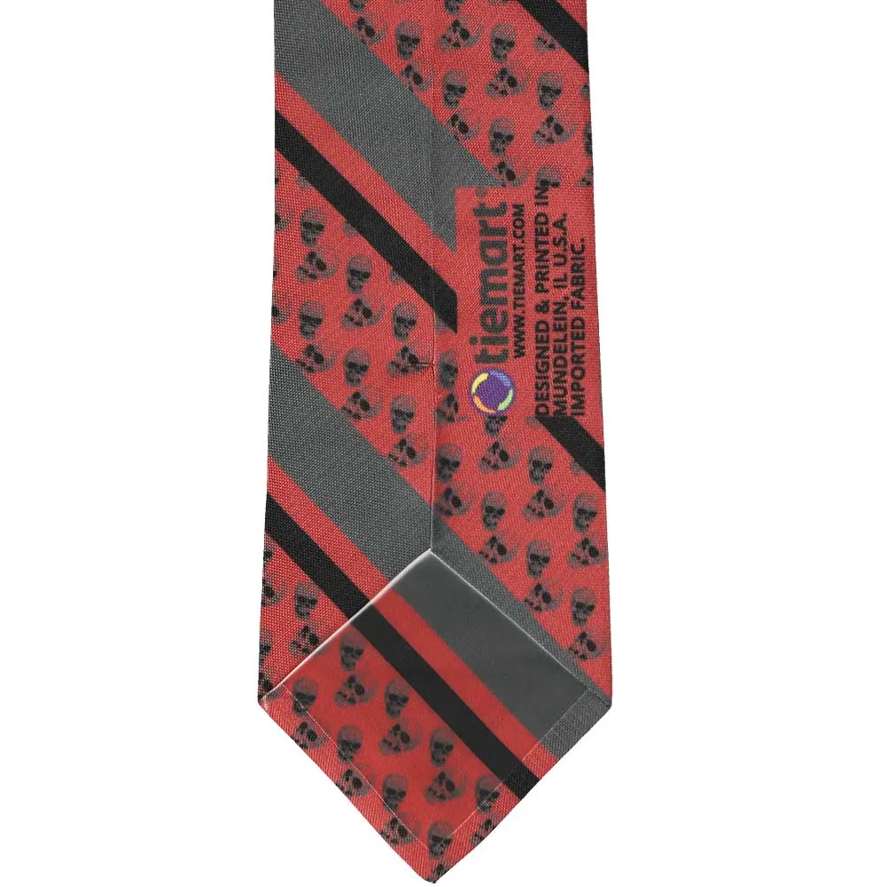 Skull Stripe Necktie sold by TieMart product image thumbnail 3