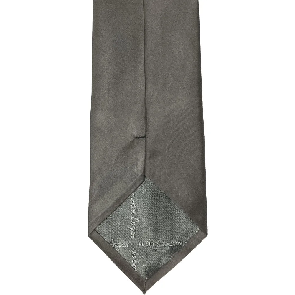 Graphite Gray Solid Color Clip-On Tie sold by TieMart product image thumbnail 5