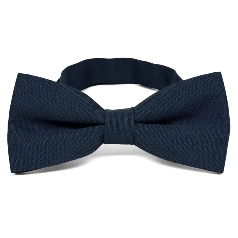 Dark Navy Blue Matte Finish Bow Tie sold by TieMart
